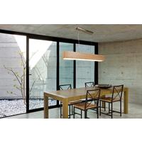 LED-Pendelleuchte Ash Led 7231 - Silberfarben/Naturfarben, Natur, Holz/Kunststoff (122/12/11.5cm)