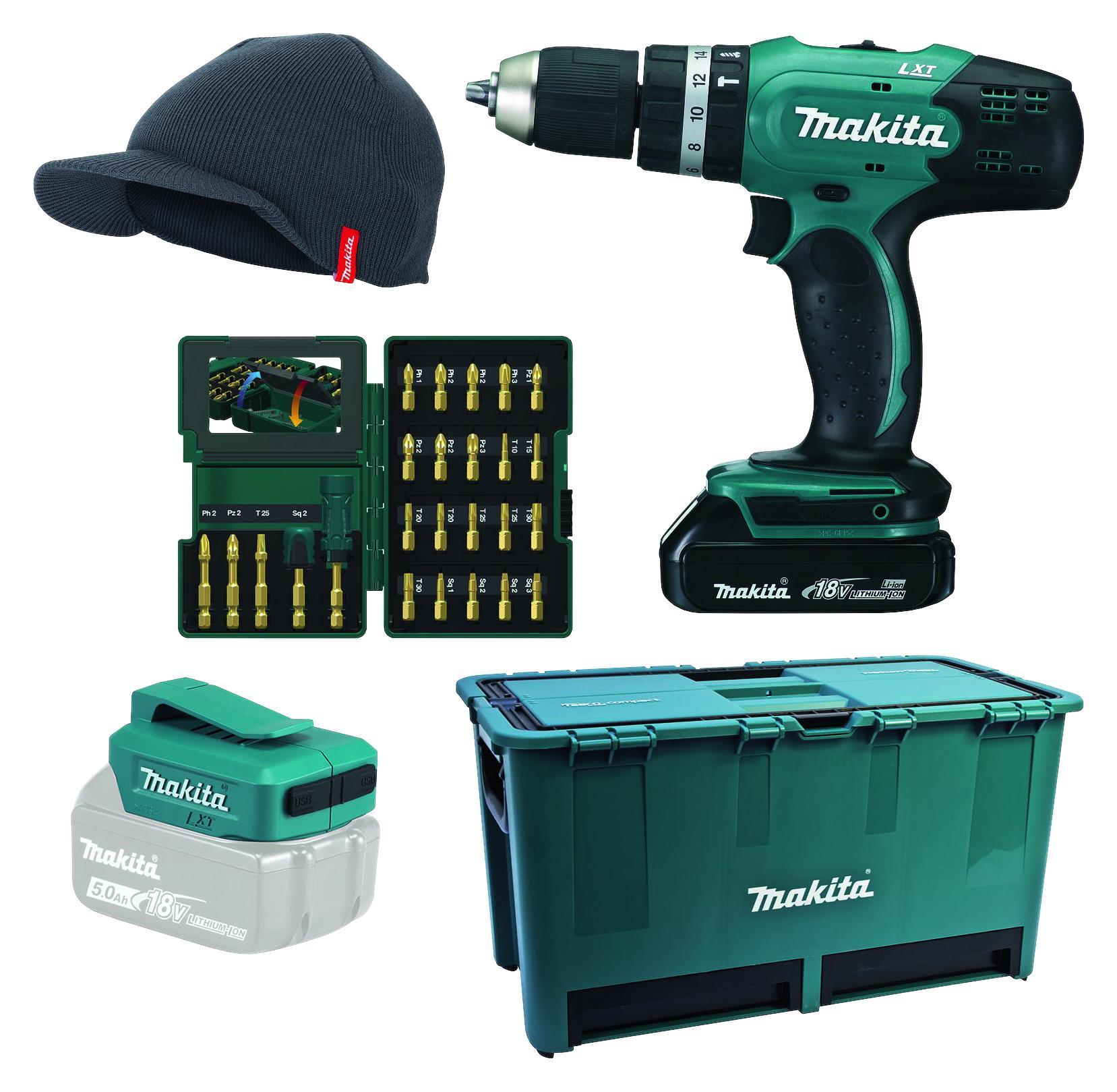 Akku-Schlagbohrschrauber Dhp453zx11 - Türkis/Schwarz, MODERN, Kunststoff/Metall (23,2/7,9/22,7cm) - Makita