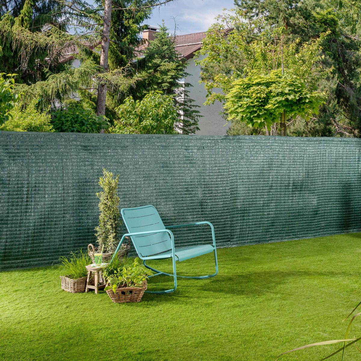 Sichtschutz Raffia Grün 90x300 cm - Grün, Basics, Kunststoff (90/300cm)