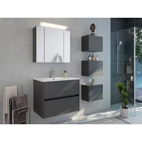 BADEZIMMER Limes, Graphitfarben B: 70 cm - Graphitfarben/Weiß, Basics, Keramik/Holzwerkstoff (70cm) - MID.YOU