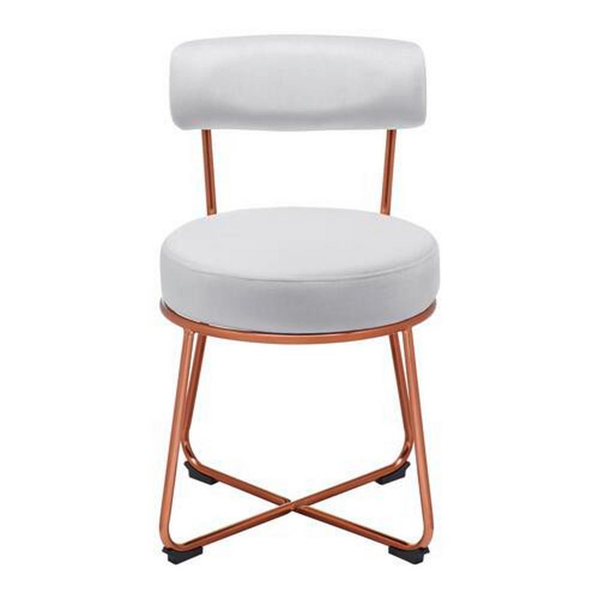 Jídelní židle PAMELA světlá šedá - světle šedá, Moderní, kov/textil (44/73/47,5cm) - Bessagi Home