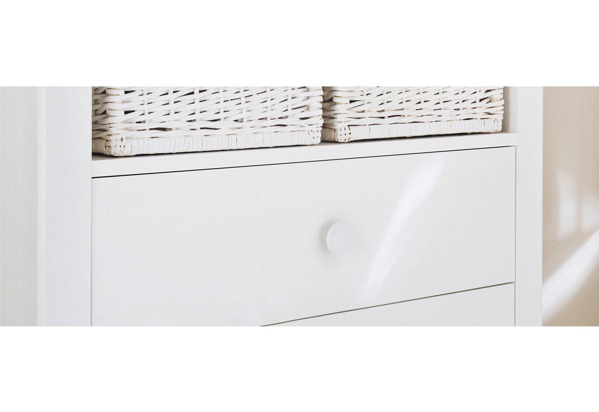WICKELKOMMODE 130023BR FLORENTINA - Weiß, Trend, Holz (103/180/57-77cm) - Pinolino