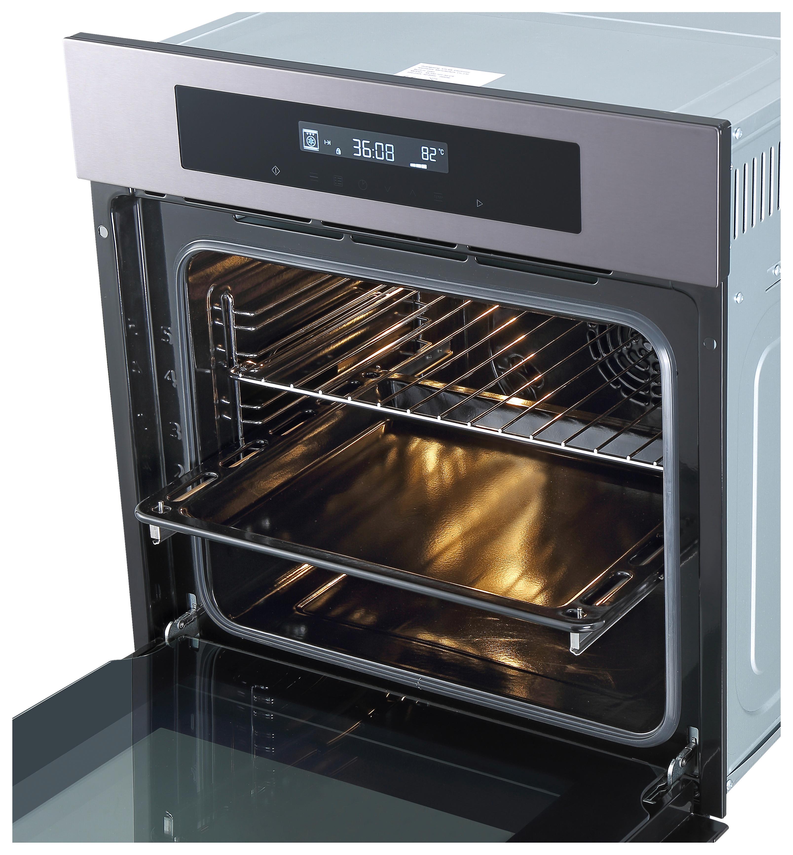 Einbauherd-set B: 59,5 Cm Elektro-Glaskeramik/ Autark - Edelstahlfarben/Schwarz, Trend, Glas/Metall (59,5/59/54,2cm) - Respekta