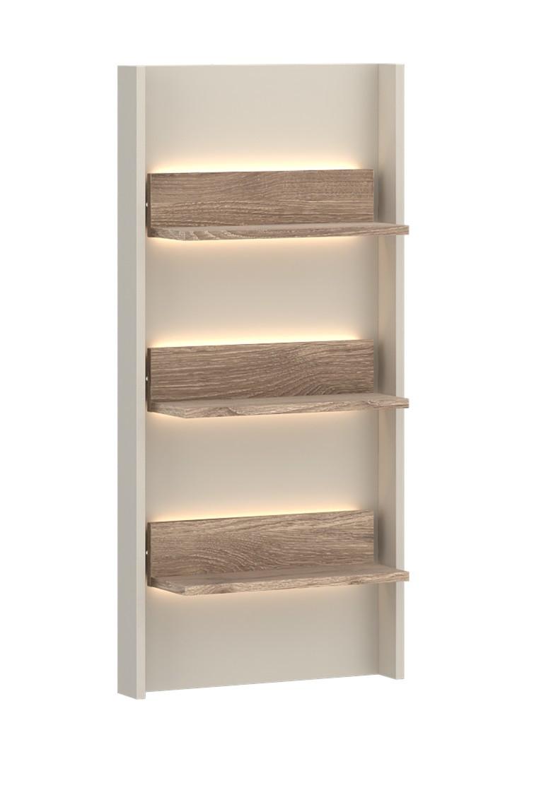 NÁSTENNÝ PANEL ATICO - farba duba/béžová, Design, kompozitné drevo (50/108/19,8cm) - Livetastic
