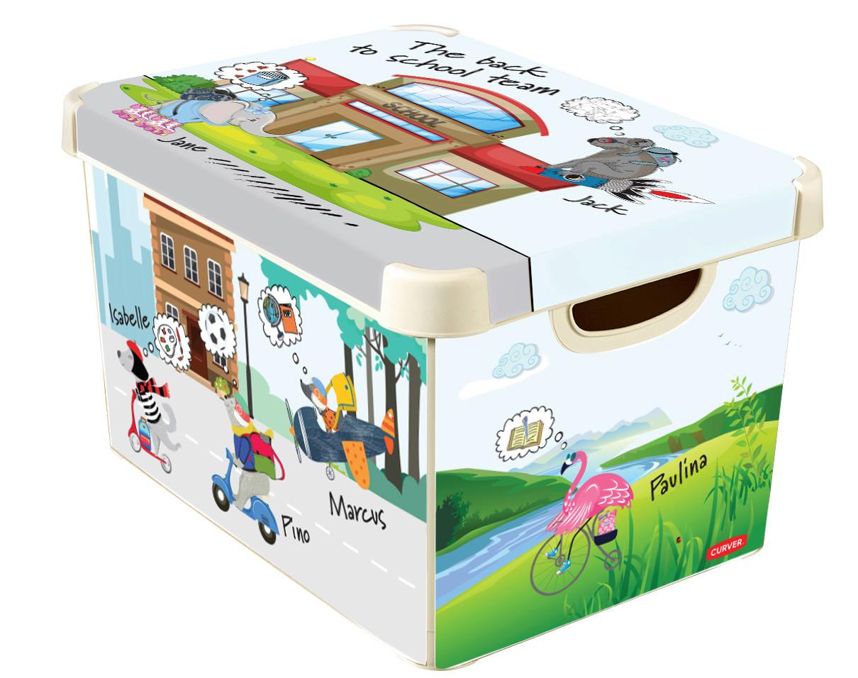 Úložný Box Back To School - Moderní, plast (39,5/24/29,5cm)