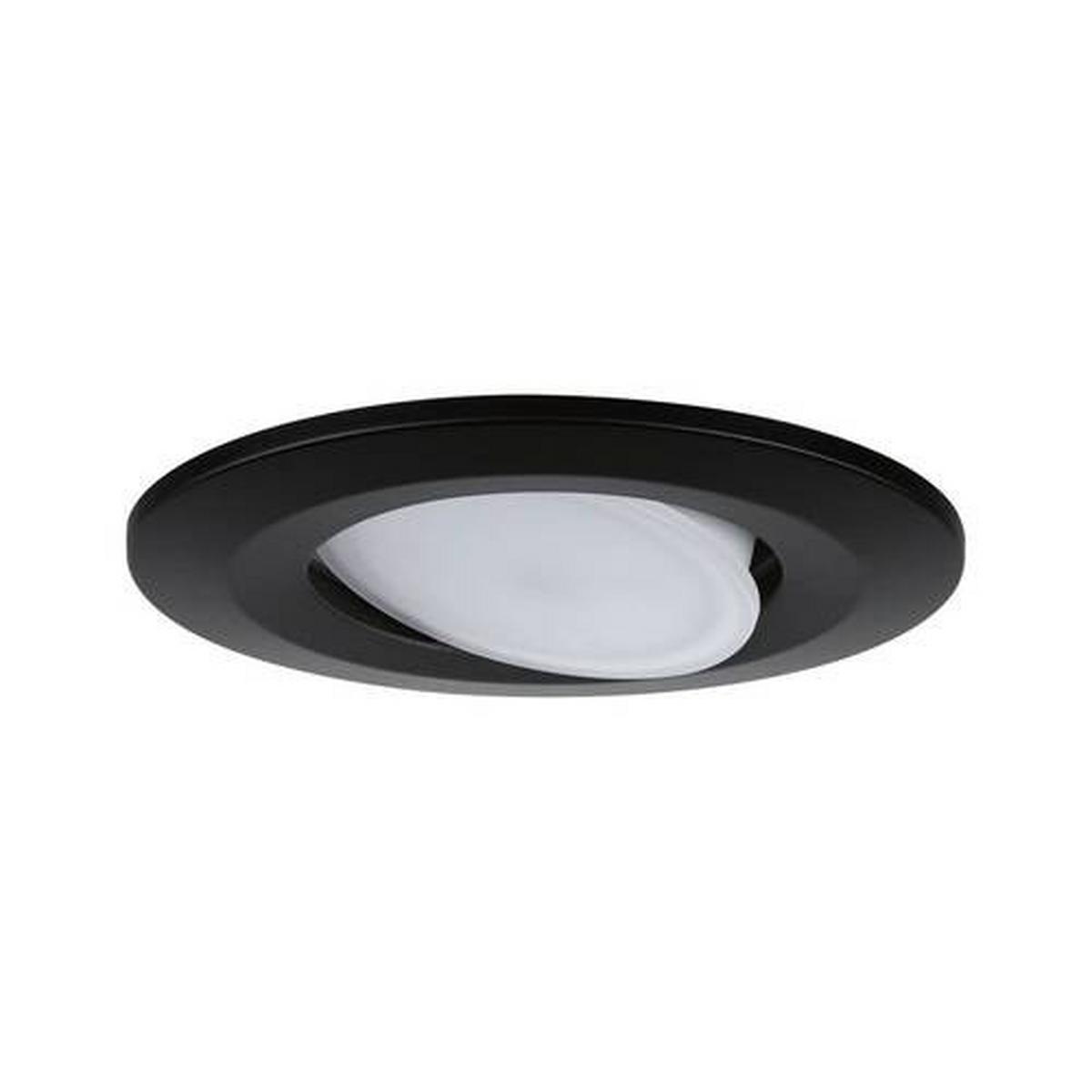 LED-Deckenleuchte Ø 9 cm, 1-Flammig, Rund - Schwarz, Basics, Metall (9cm) - Paulmann