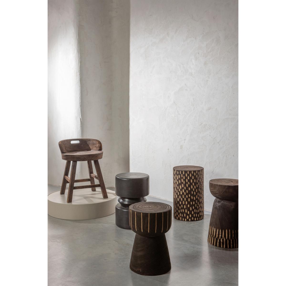 Hocker Dover Schwarz B: 35 cm - Schwarz, Design, Glas/Keramik (35/45/35cm) - Livetastic