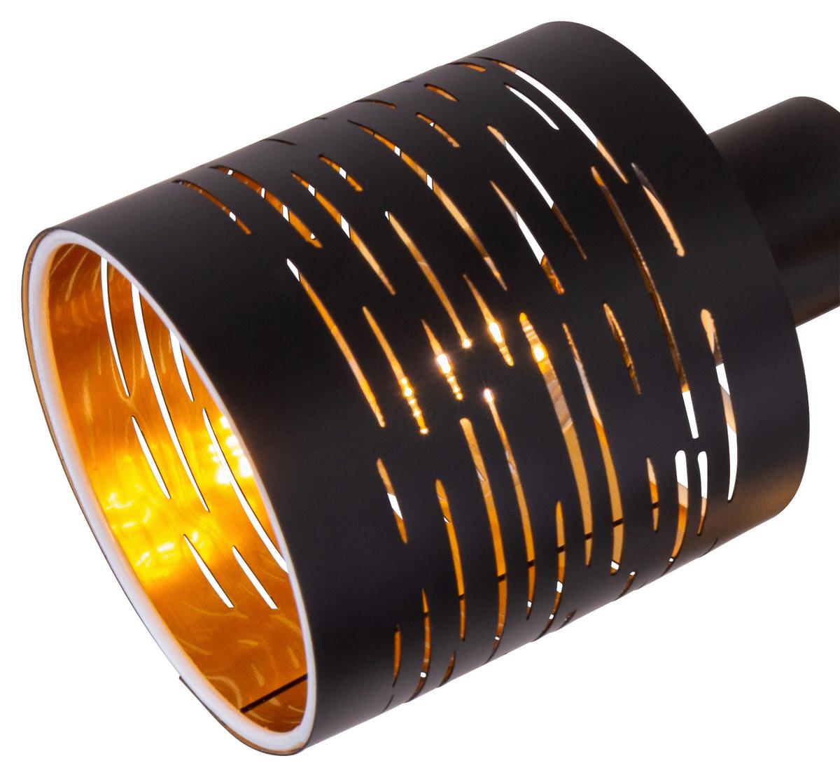 Deckenleuchte Tunno Ø 40 Cm - Goldfarben/Schwarz, Design, Kunststoff/Metall (40/21cm) - Globo