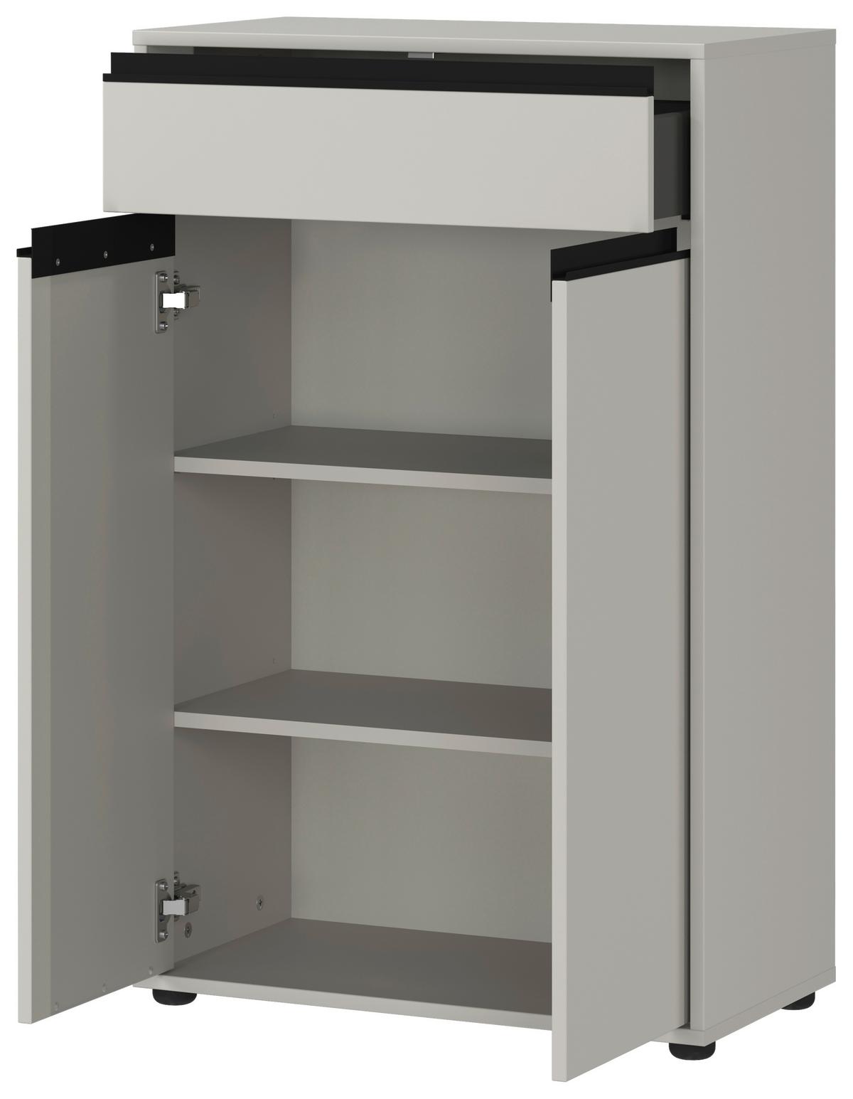 Unterschrank Gw-Lemont Steingrau - Schwarz/Grau, MODERN, Holzwerkstoff (63/98/34cm) - Germania