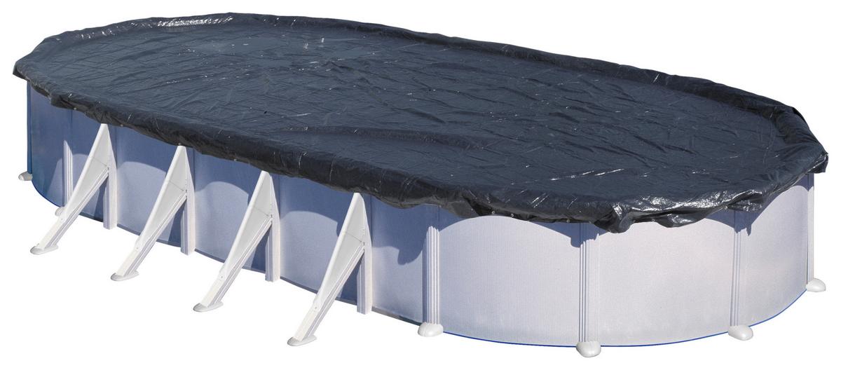 Poolabdeckplane Gre Ciprov501 - Schwarz, KONVENTIONELL, Kunststoff (410/610cm) - Gre