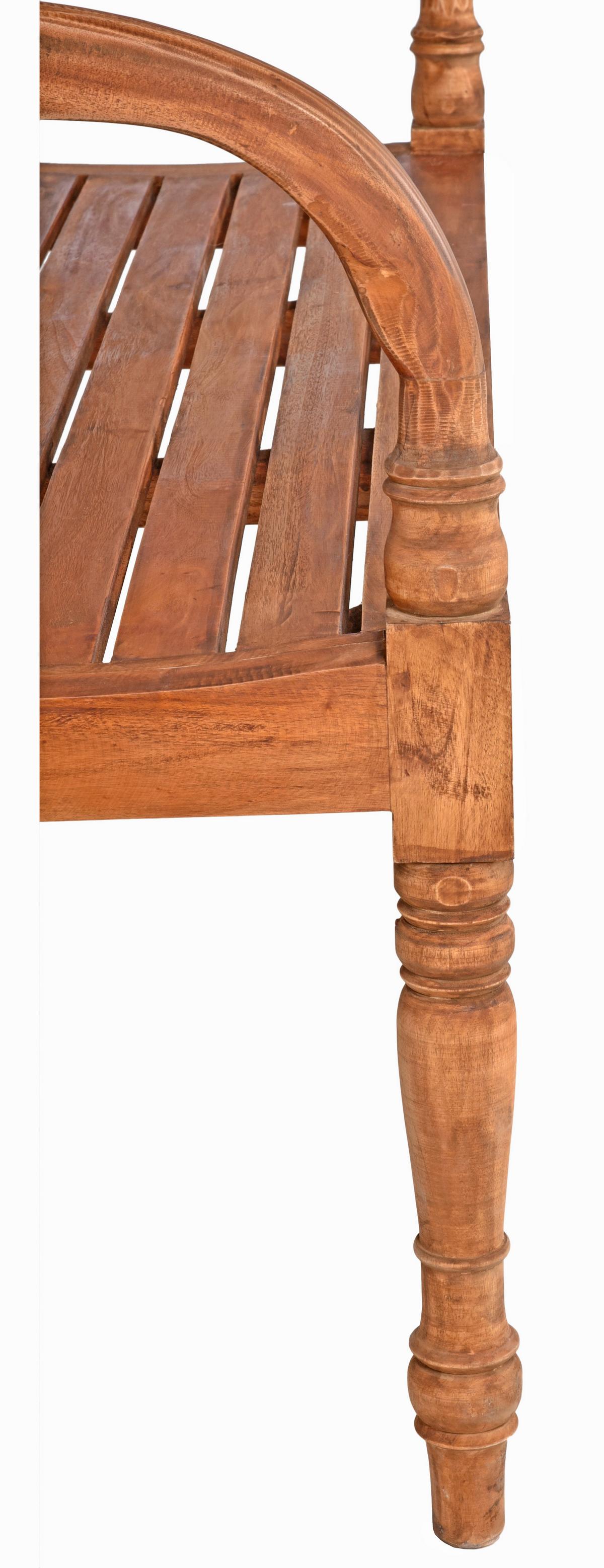 Gartenbank Echtholz 3-Sitzer Moyo - Naturfarben, Basics, Holz (150/90/52cm) - Gardenson