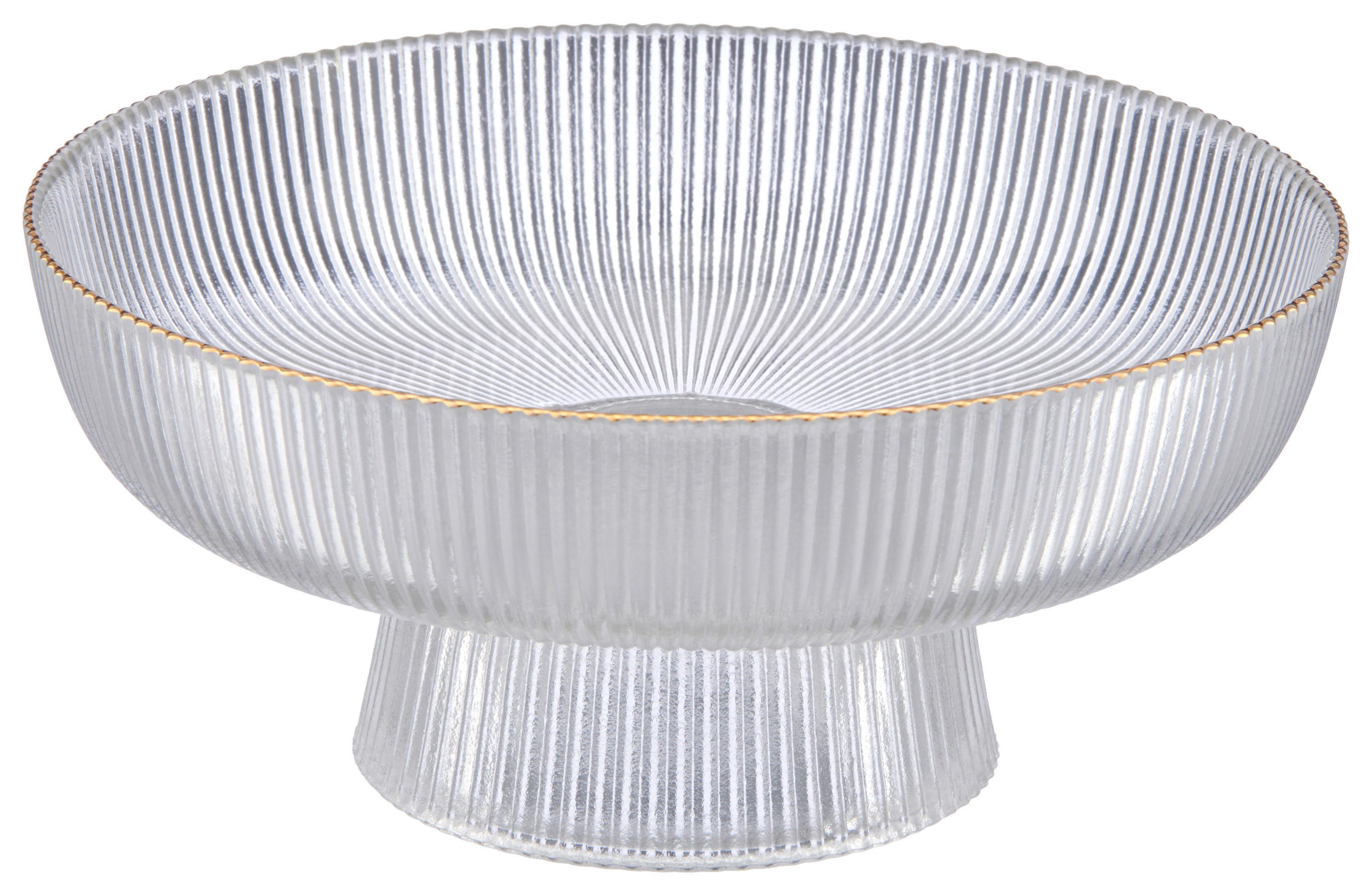 Dekorační miska MANU I - čiré/barvy zlata, Basics, sklo (20/9cm) - Mömax