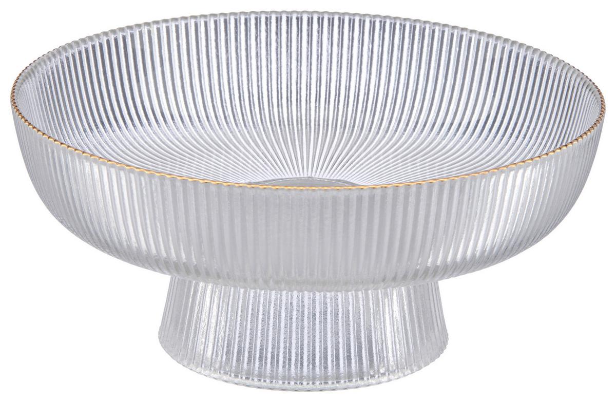 Dekorační miska MANU I - čiré/barvy zlata, Basics, sklo (20/9cm) - Mömax