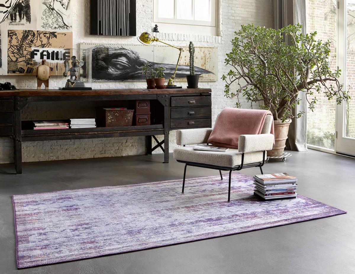 Webteppich Embrace Blau/grau/lila 120x170 Cm - Blau/Lila, KONVENTIONELL, Textil (120/170cm) - WECON HOME
