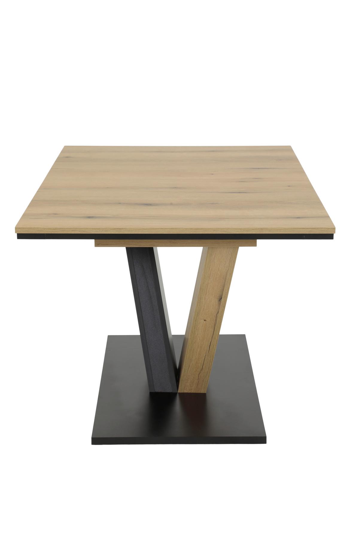 Tischgruppe Ebro G - Eichefarben/Beige, MODERN, Holzwerkstoff/Textil (140 - 180/76/90cm) - MID.YOU