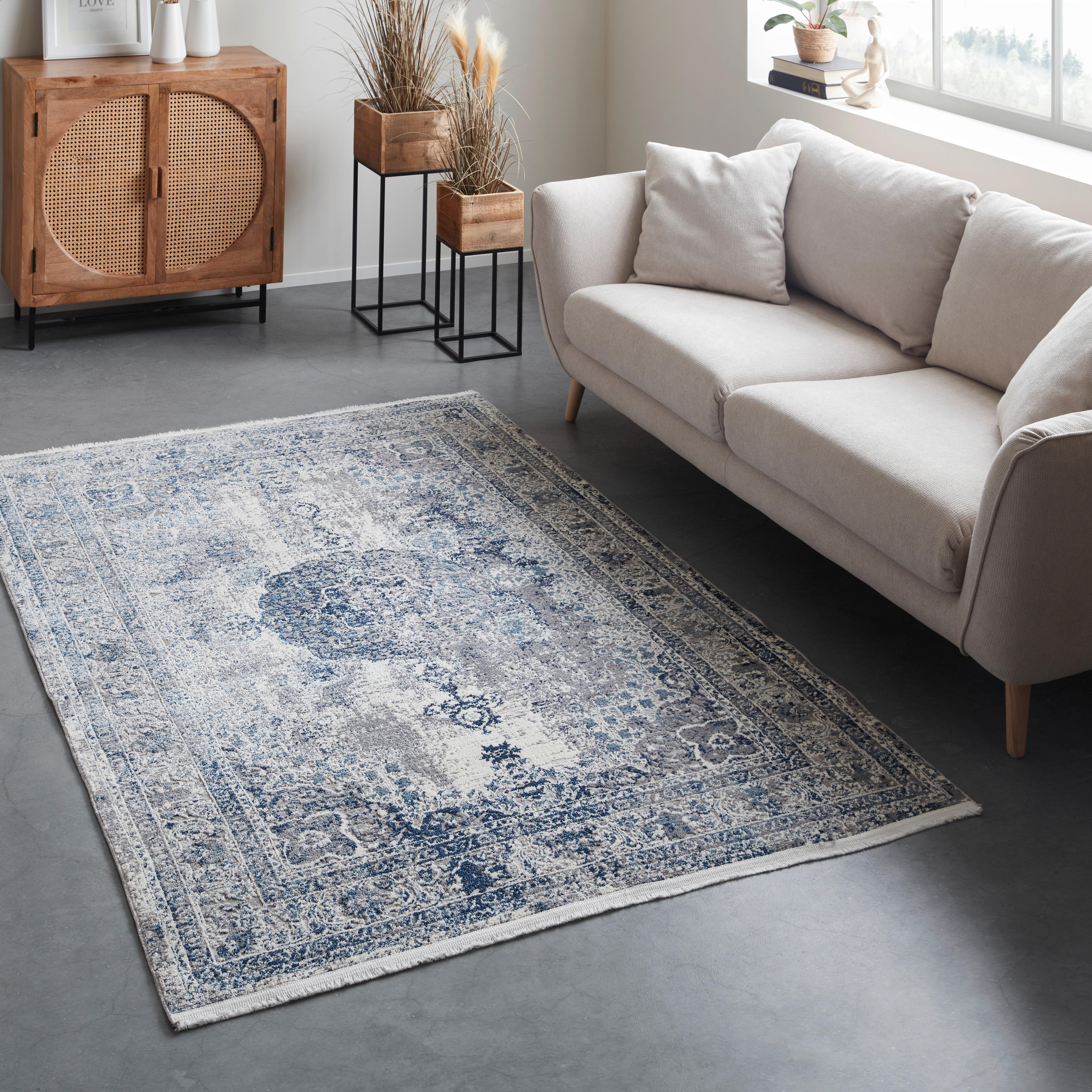 TKANÝ KOBEREC Marcus 3, 160/230cm - svetlomodrá/krémová, textil (160/230cm) - Mömax
