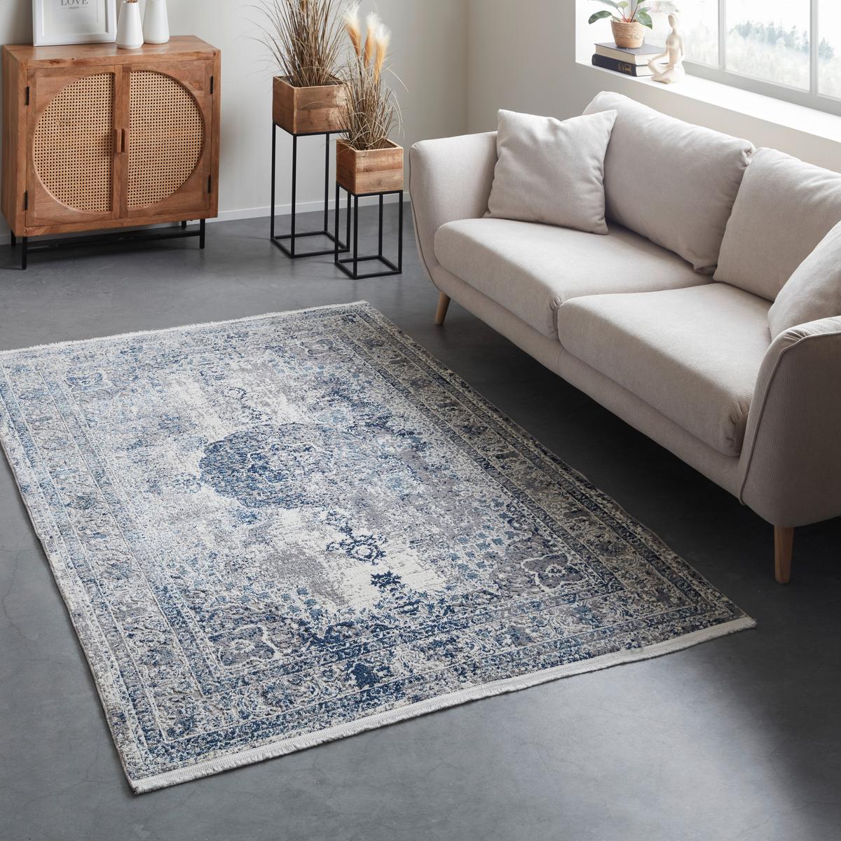 TKANÝ KOBEREC Marcus 2, 120/170cm - krémová/světle modrá, textil (120/170cm) - Mömax