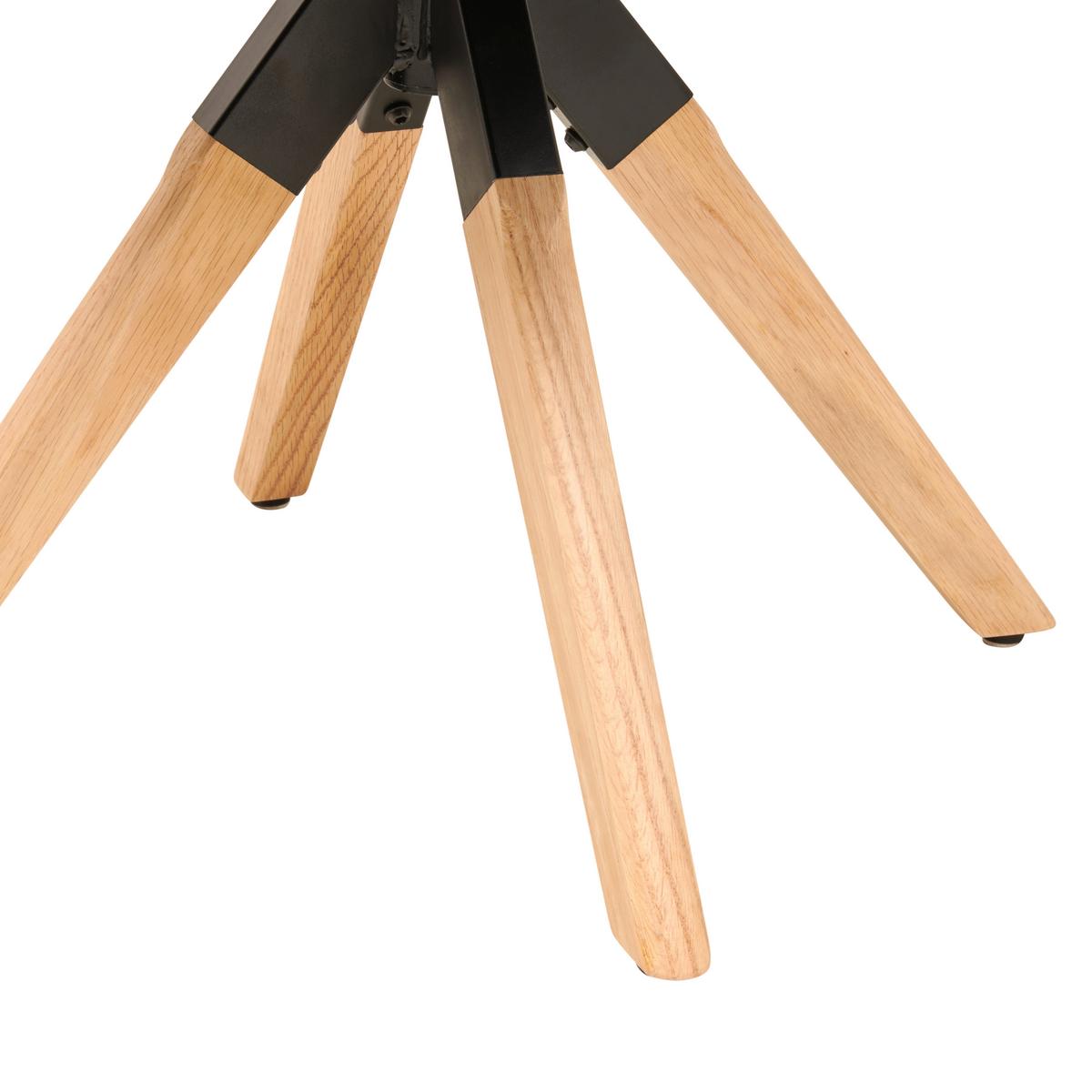 Armlehnstuhl Monza Anthrazit/Naturfarben B: 61 cm - Anthrazit/Naturfarben, MODERN, Holz/Textil (61/86/62cm) - Livetastic