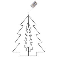 Vánoční závěsná dekorace Tree, 30cm, s LED - černá, kov/plast (38/49/0,4ml) - Modern Living