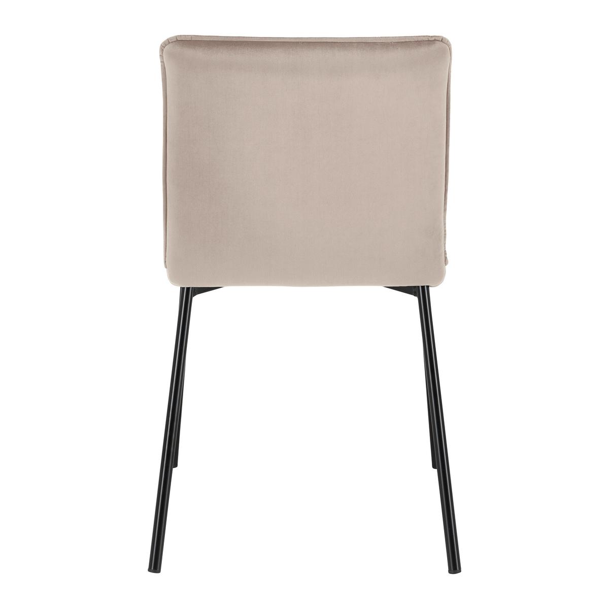 Stolička DARLA béžová - čierna/béžová, Modern, kov/drevo (49/81/55cm) - Bessagi Home