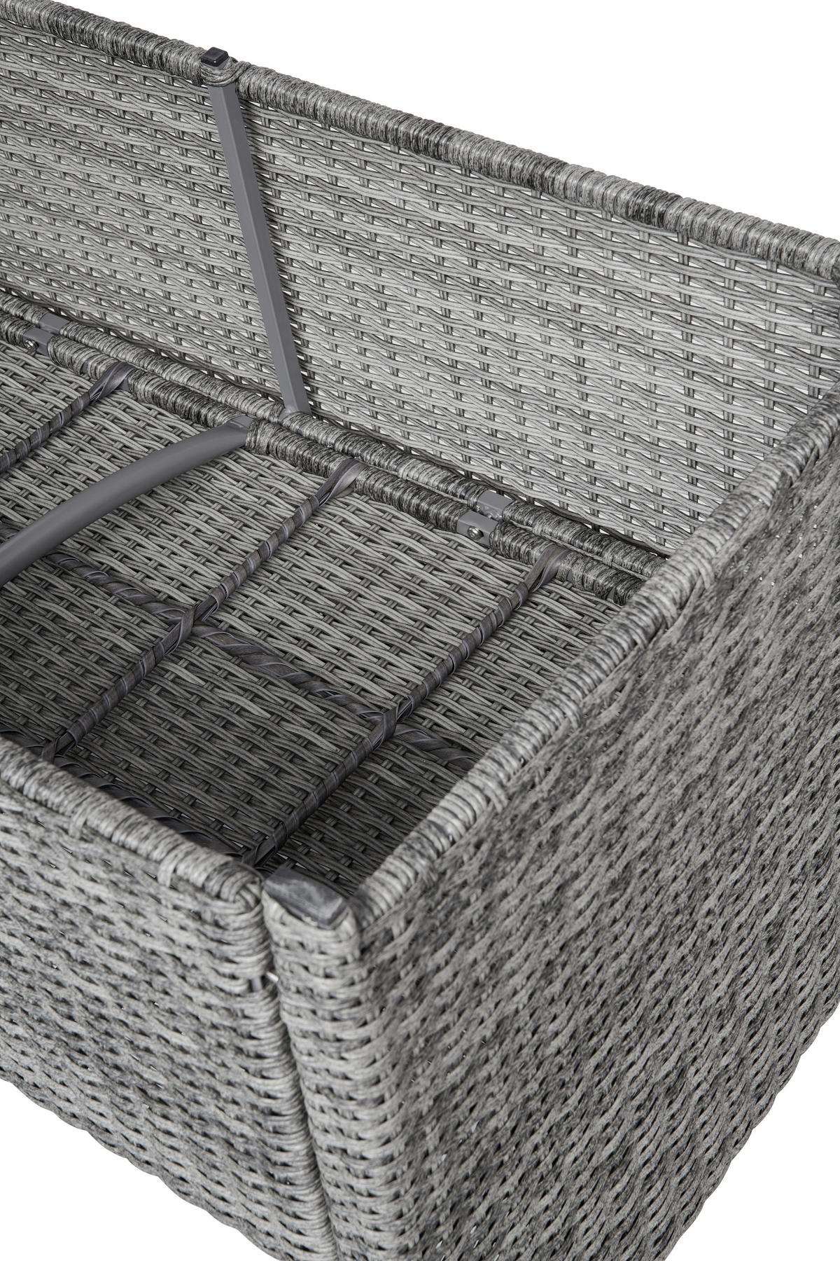 Lounge Garnitúra Malta - sötétszürke/szürke, Modern, műanyag/Üveg (145/68/70cm) - Beldano