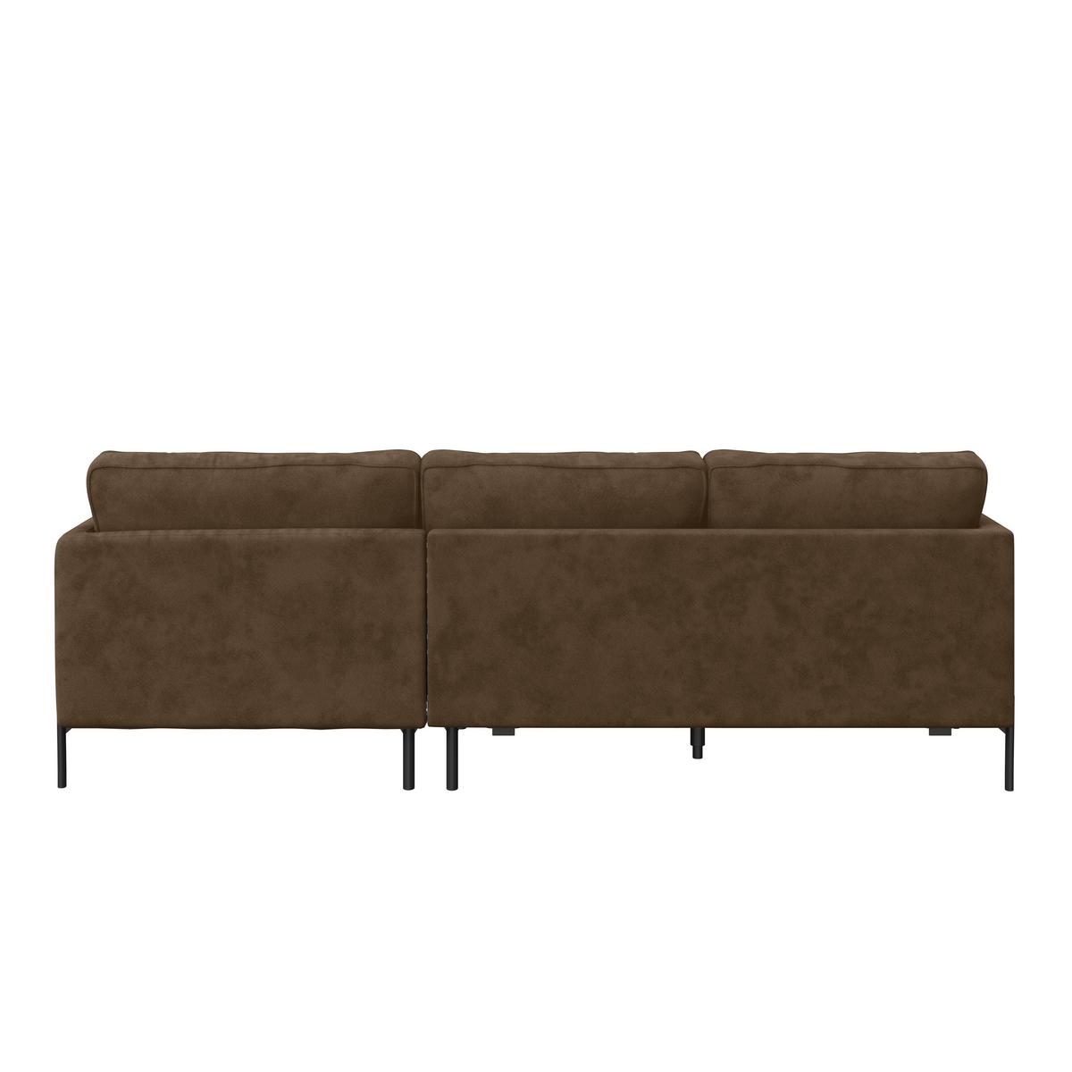 Ecksofa Yukon Braun S: 232x154 Cm - Schwarz/Braun, Trend, Textil (232/154cm) - Livetastic