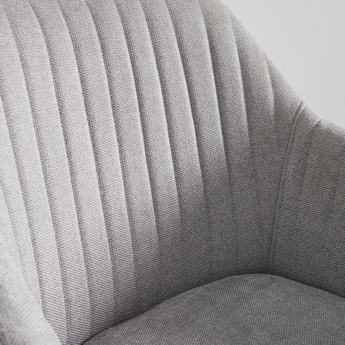 Stolička s podrúčkami NICOLA - sivá - prírodná farba/svetlosivá, Modern, kov/drevo (58/82,5/62cm) - PBJ