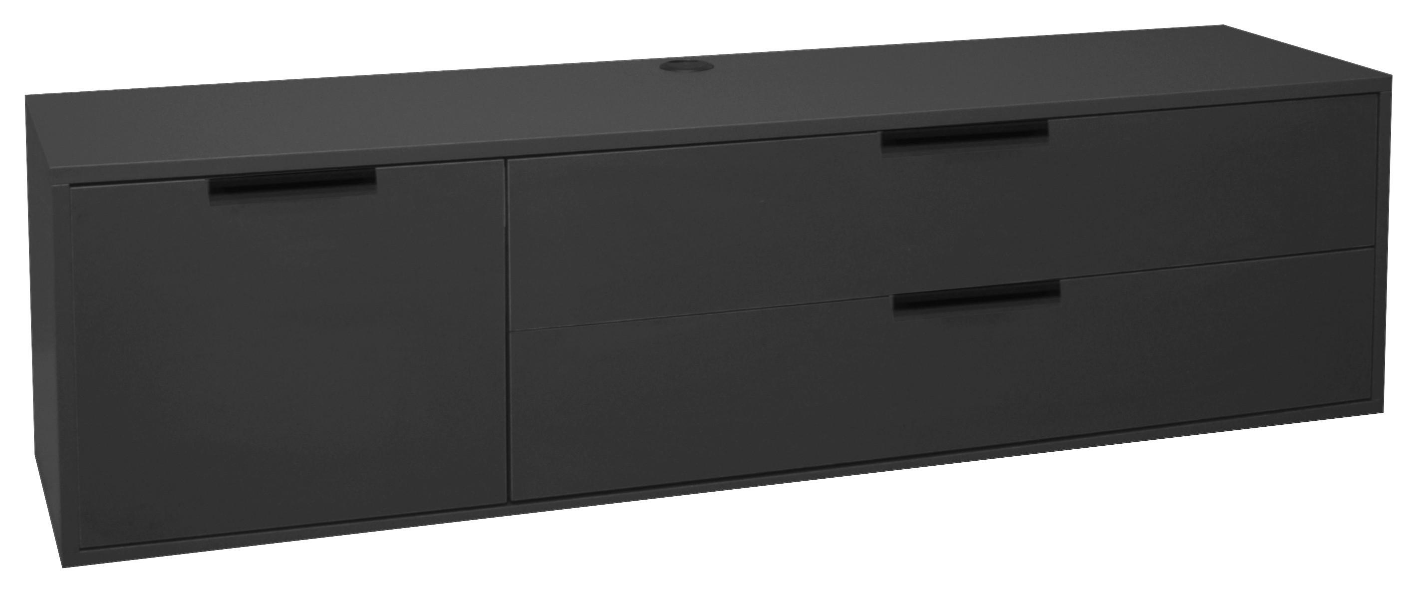 NÍZKÁ KOMODA Bounty, antracitová - antracitová, Moderní (168/47/45cm) - Premium Living