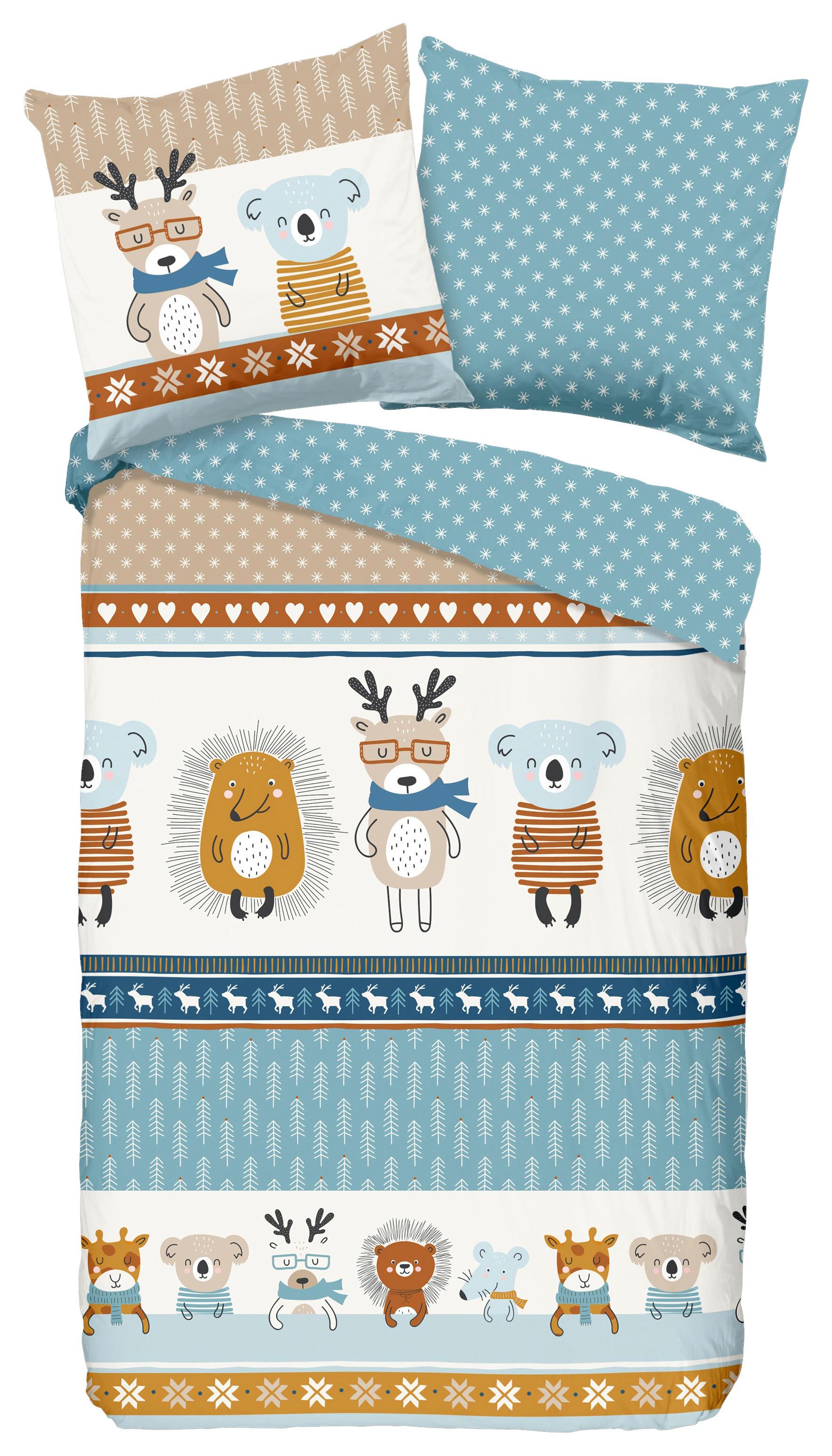 Jugendbettwäsche Woodland Multicolor 135x200 cm - Multicolor, Design, Textil (135/200cm)