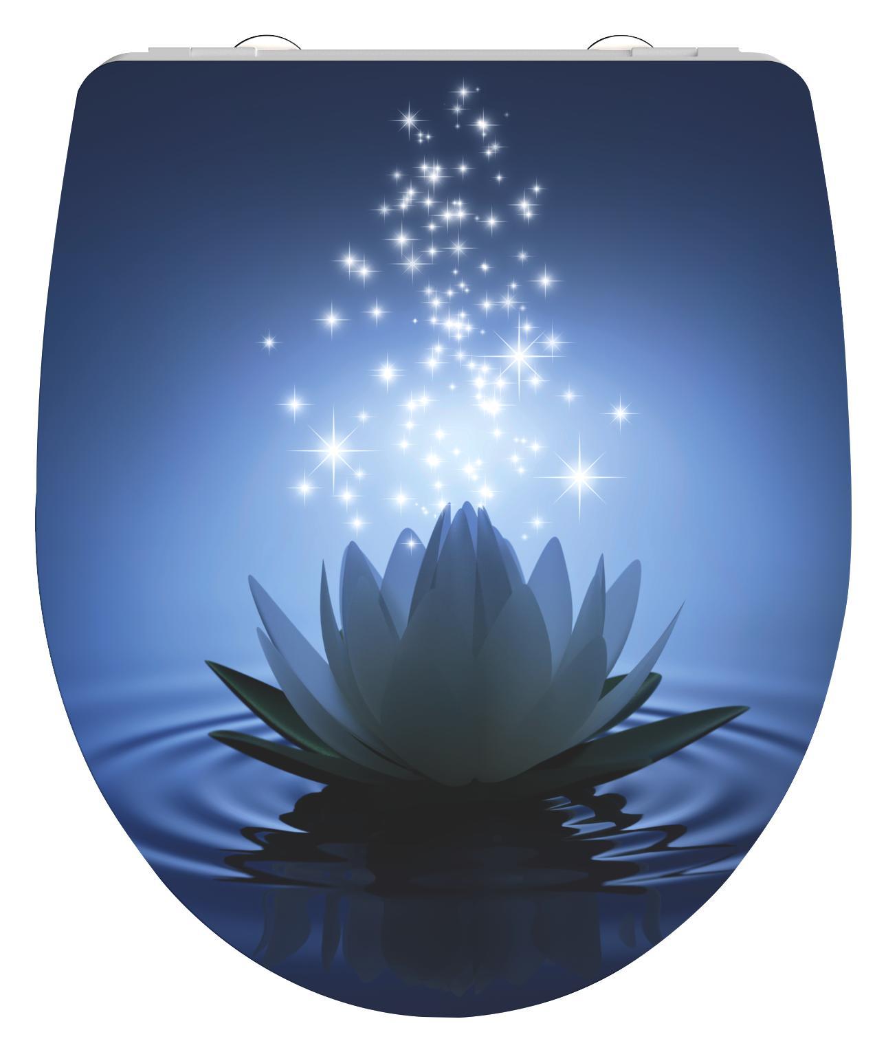 WC-Sitz Duroplast Water Lily - Blau, Basics, Kunststoff (37,4/2,83/45cm)