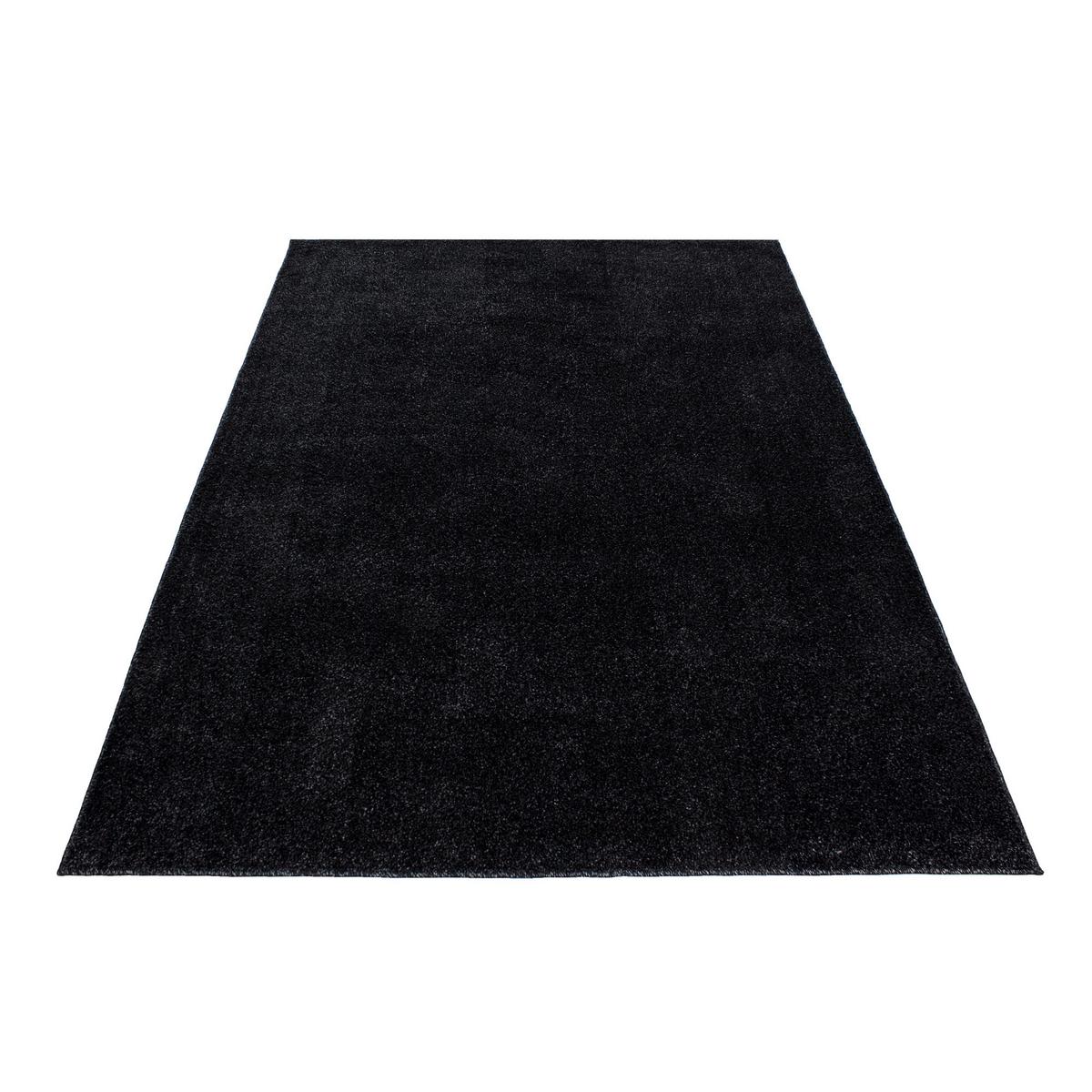 Hochflor Teppich Anthrazit Ata 60x100 cm - Anthrazit, Design, Textil (60/100cm) - Novel