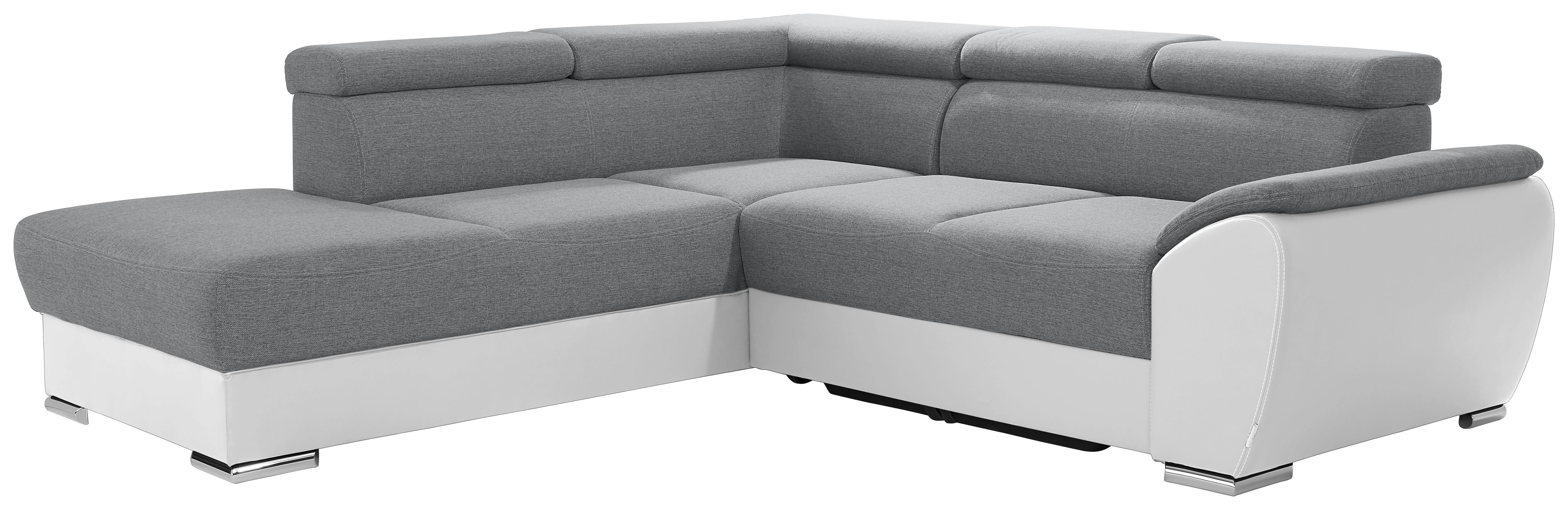 Wohnlandschaft In L-Form Cuba 230x265 cm - Chromfarben/Hellgrau, MODERN, Textil (230/265cm) - Luca Bessoni