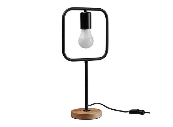 Stolová Lampa Mauricio - čierna, Moderný, kov/drevo (18/15/30cm) - Modern Living Stolová Lampa Mauricio - čierna, Moderný, kov/drevo (18/15/30cm) - Modern Living