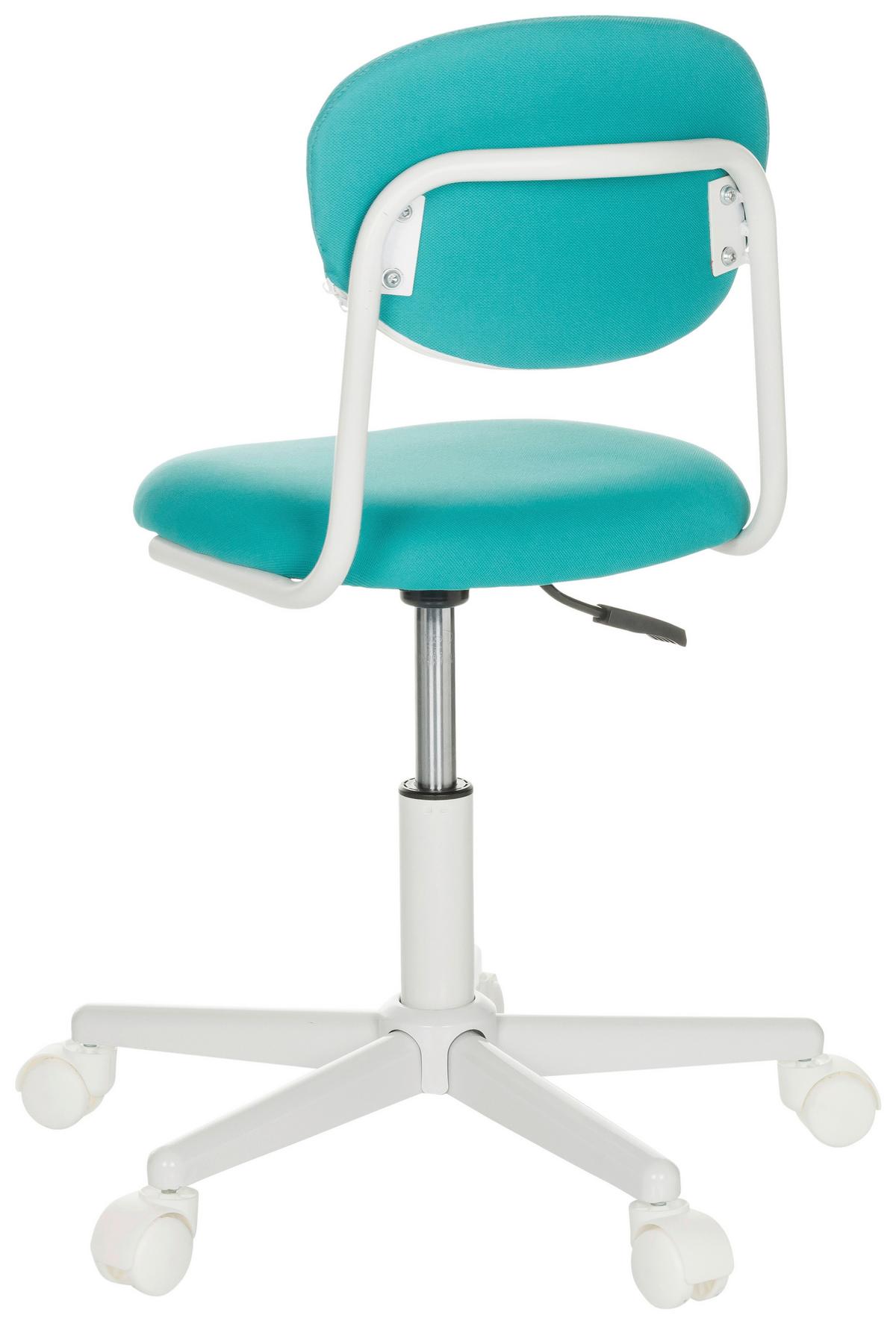 Jugenddrehstuhl Kiddy Base I - Türkis/Weiß, Basics, Kunststoff/Textil (60/72-83/60cm) - MID.YOU