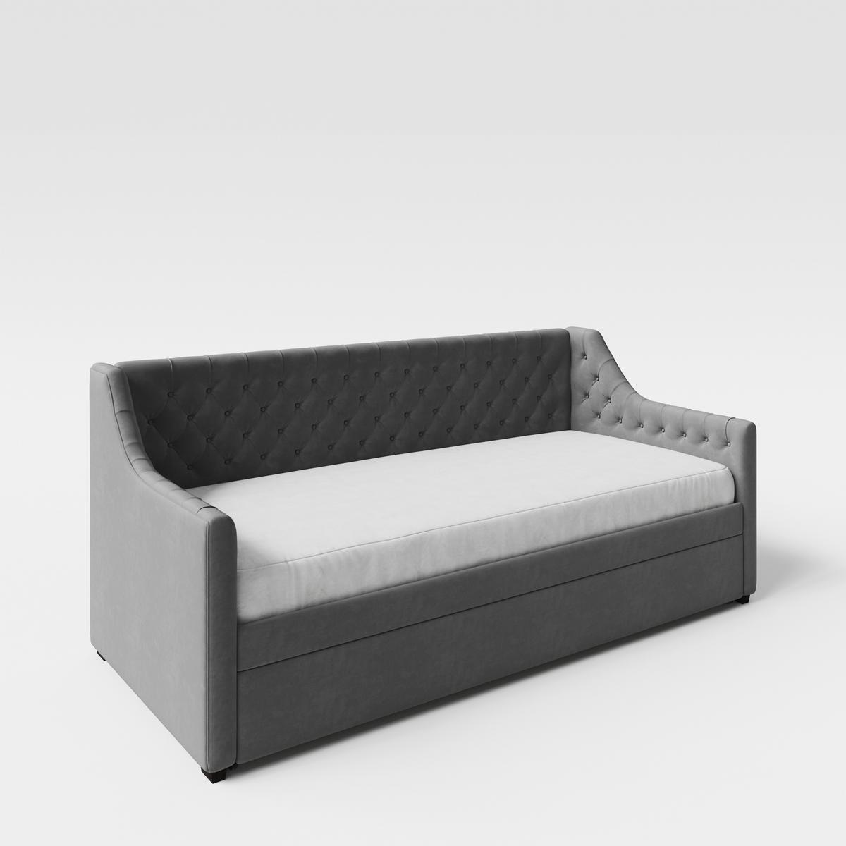 2-Sitzer-Sofa Mit Schlaffunktion B: 110 cm - Anthrazit, LIFESTYLE, Holz/Textil (110/97/210cm) - MID.YOU