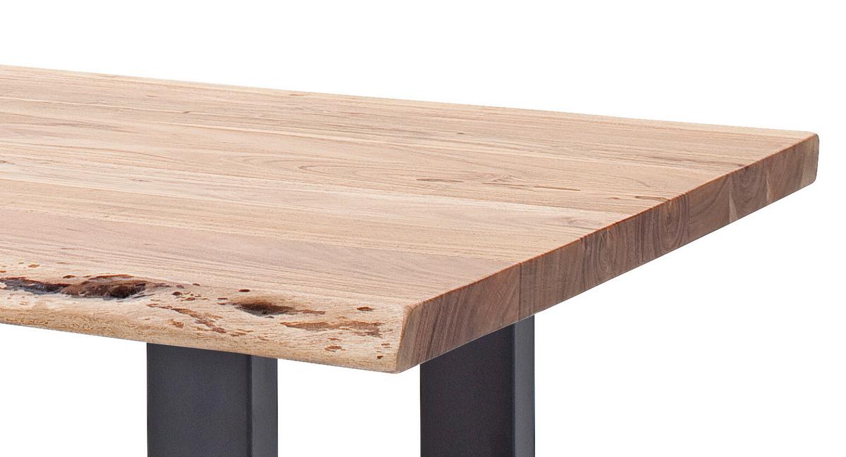Couchtisch Holz Massiv Cartagena Akazie/anthrazit - Anthrazit/Akaziefarben, MODERN, Holz/Metall (110/45/70cm)