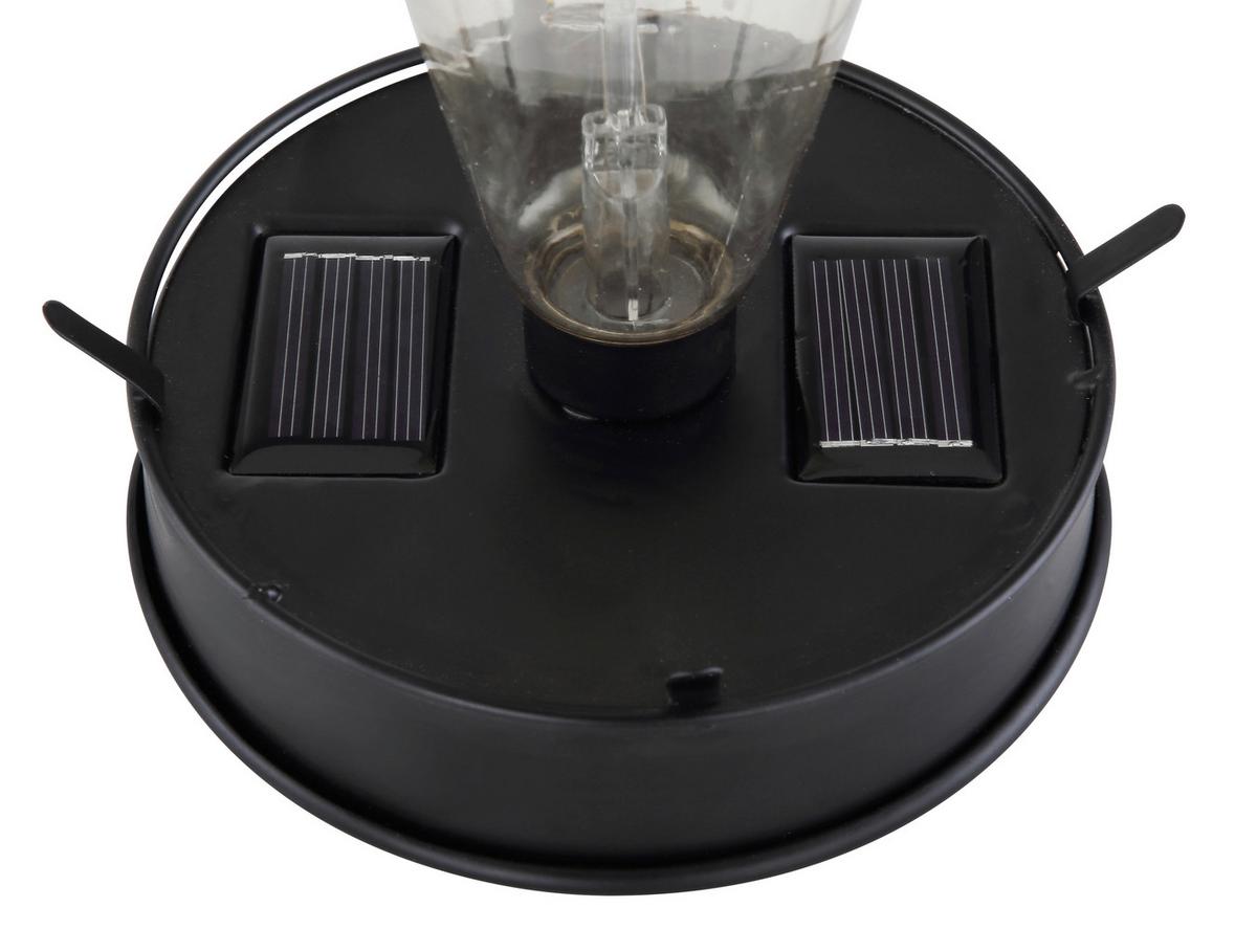 Solarleuchte 36671 - Dunkelbraun/Braun, KONVENTIONELL, Naturmaterialien/Metall (23,5/27cm) - Globo