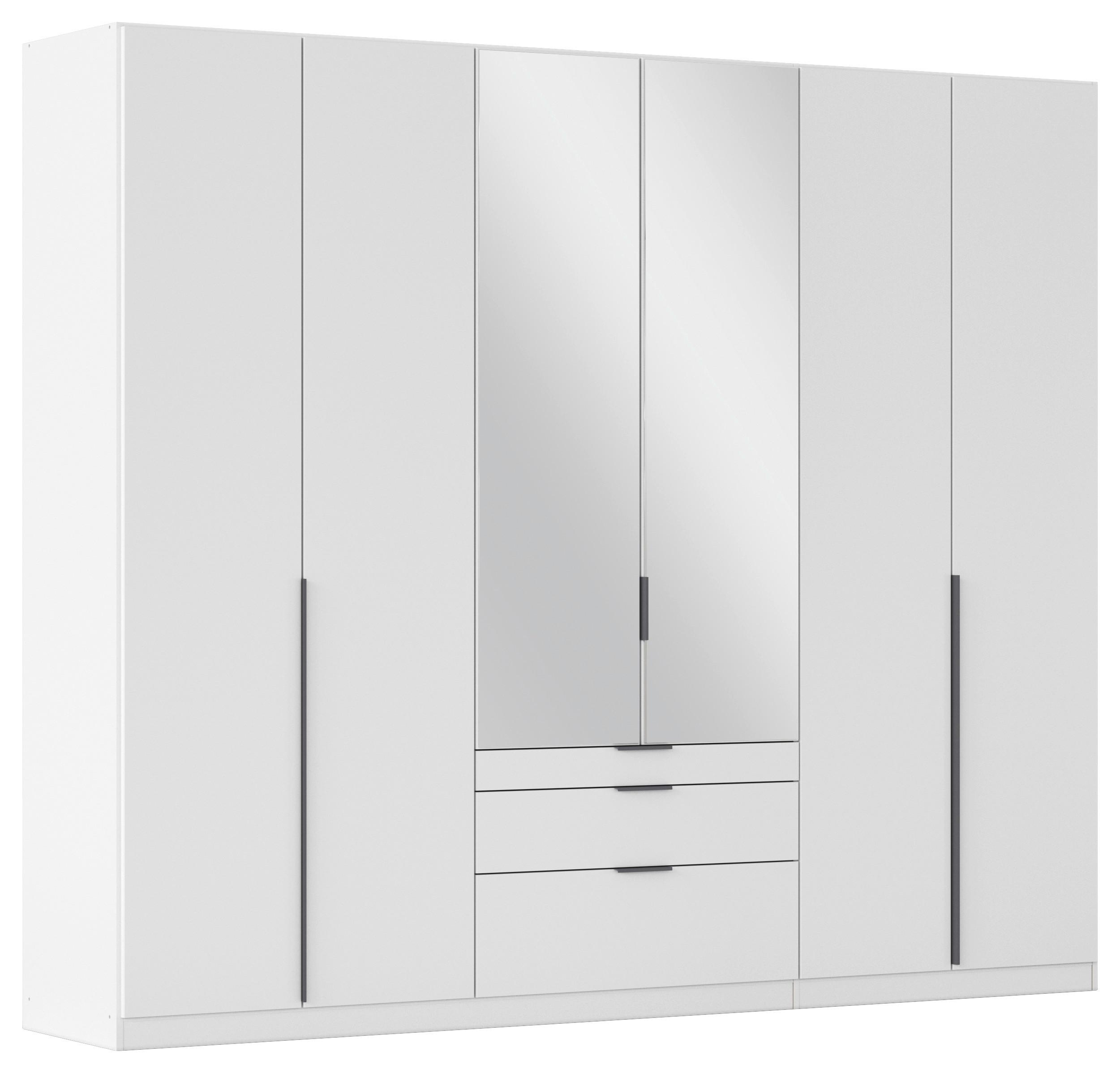 Drehtürenschrank Mit Spiegel 271 cm Alabama, Weiß