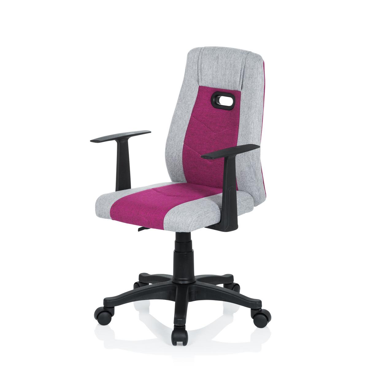 Jugenddrehstuhl Kiddy Extra Pink/grau - Pink/Schwarz, Basics, Kunststoff (55/95-105/45cm) - MID.YOU