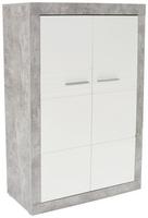 Highboard in Weiß und Betonoptik