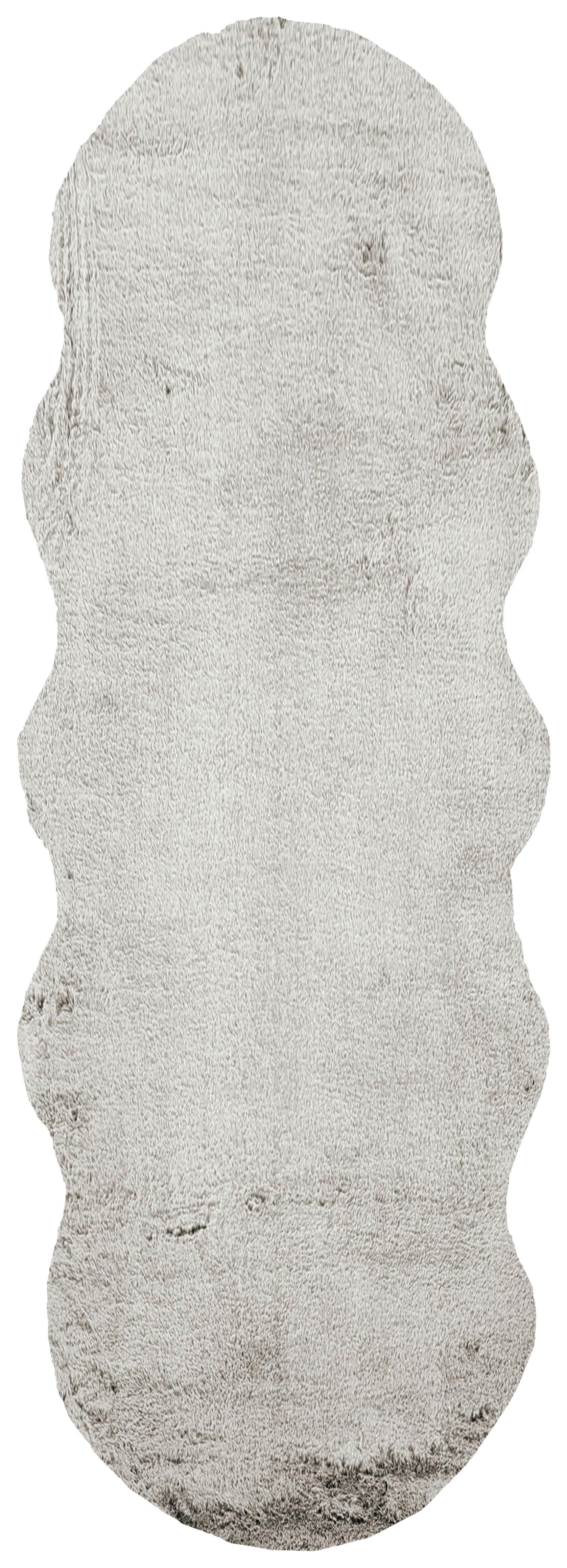 Fellteppich Misha Anthrazit 55x160 cm - Naturfarben, MODERN, Textil (55/160cm) - Luca Bessoni