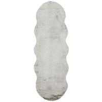 Fellteppich Misha Anthrazit 55x160 Cm - Naturfarben, MODERN, Textil (55/160cm) - Luca Bessoni