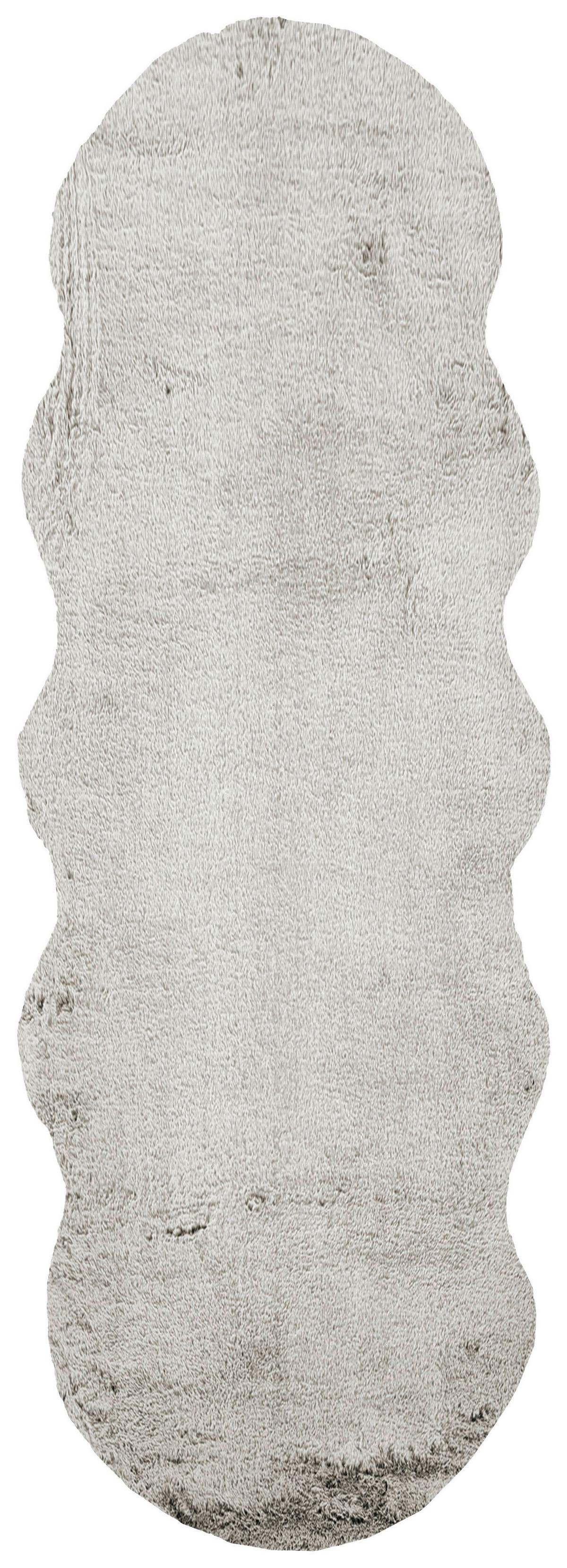 Fellteppich Misha Anthrazit 55x160 Cm - Naturfarben, MODERN, Textil (55/160cm) - Luca Bessoni