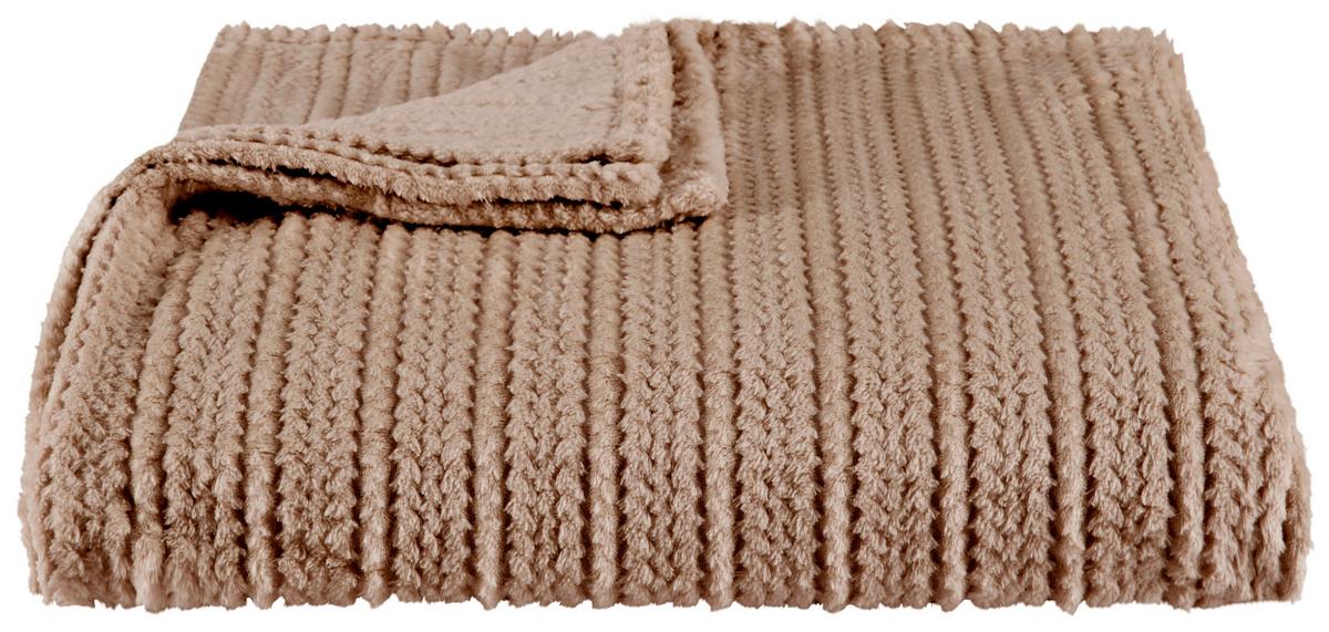 Kuscheldecke Angela - Braun, MODERN, Textil (180/220cm) - Luca Bessoni