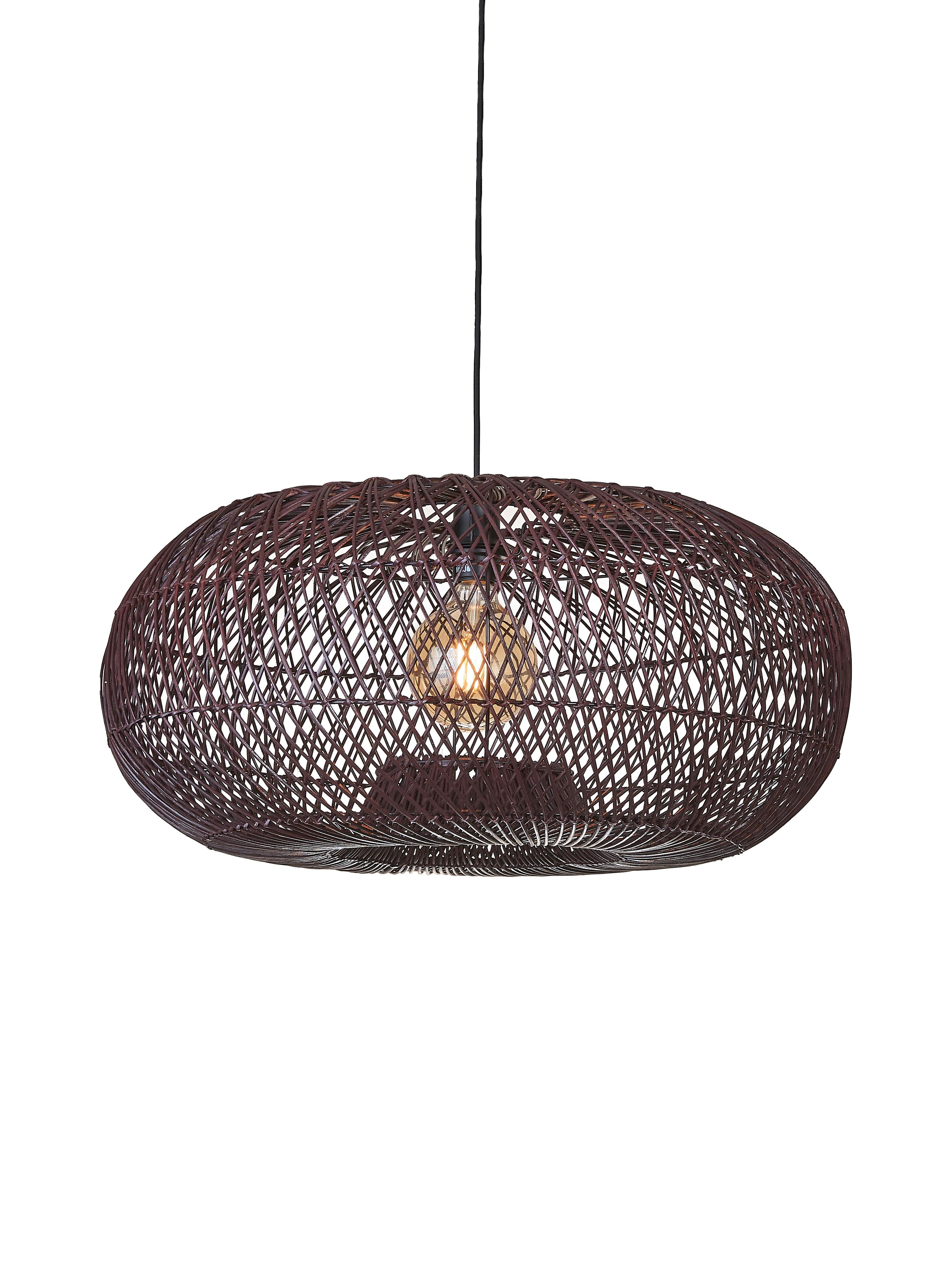 Hängeleuchte Arizona - Bordeaux, Basics, Naturmaterialien (70/34cm) - Good & Mojo