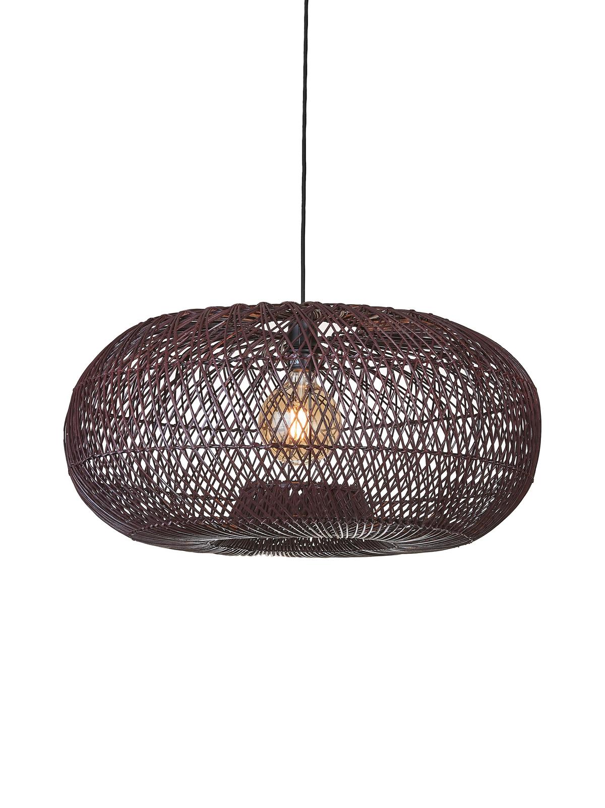 Hängeleuchte Arizona - Bordeaux, Basics, Naturmaterialien (70/34cm) - Good & Mojo