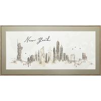 Obraz na plátne 120x60 cm - čierna/zlatá, Modern, kompozitné drevo/textil (120/60/4cm) - Mömax