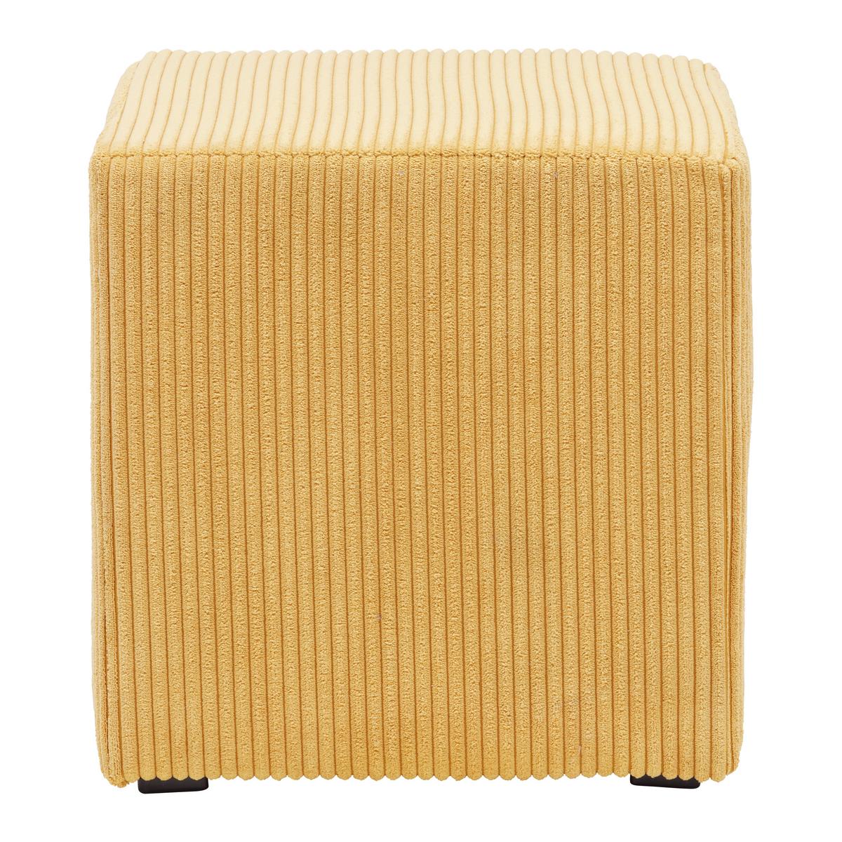 Taburet BALI, hořčicová - hořčicově žlutá, Moderní, textil (45/42/45cm) - Mömax