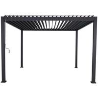 PERGOLA DELUXE 360X360CM ANTHRAZIT - Anthrazit, MODERN, Metall (360/250/360cm) - Gardenson