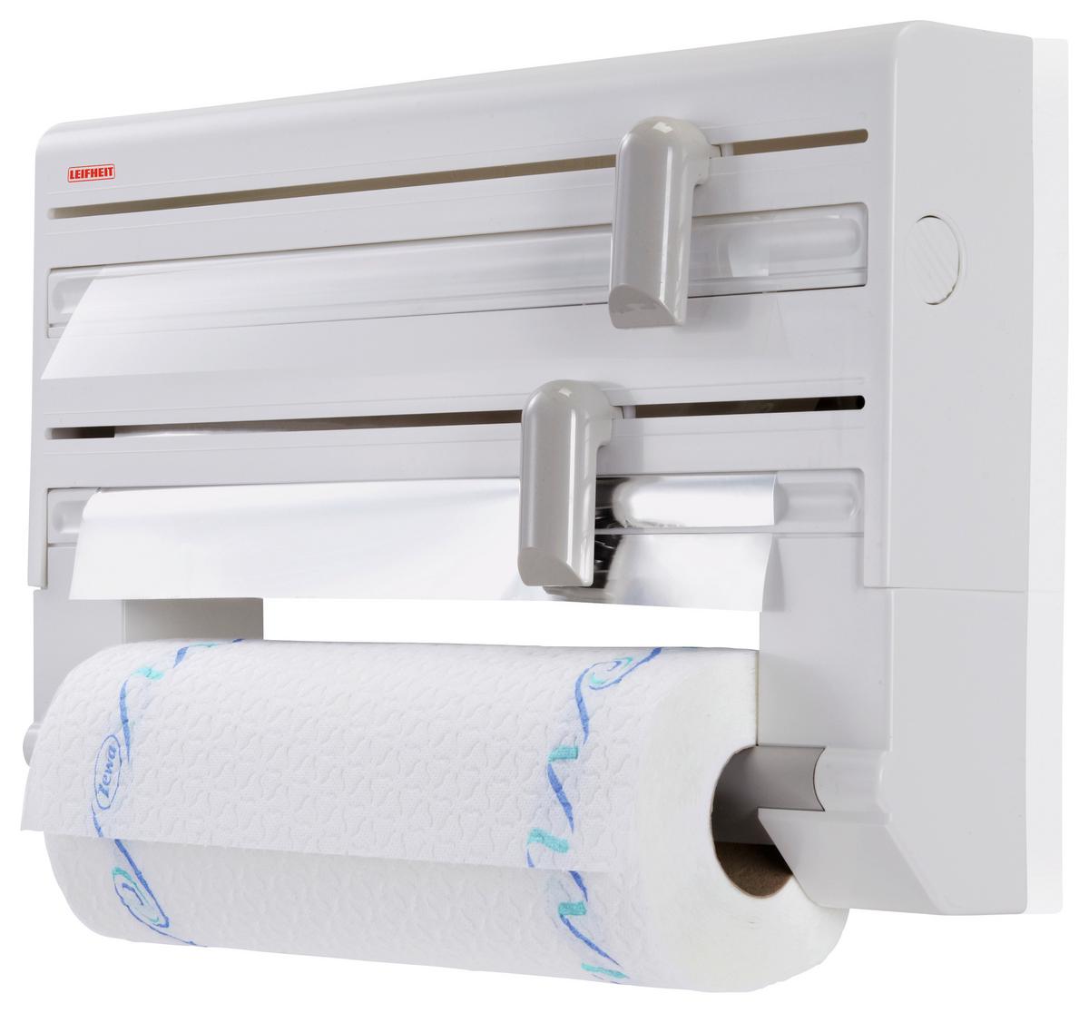 Küchenrollenhalter 3 in 1 Comfort Line, Wandmontage - Weiß, KONVENTIONELL, Kunststoff (42/10/27cm) - Leifheit